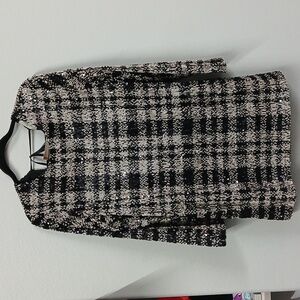 NEW CHARLIE PAIGE dress in black/white Sequin  Size Large